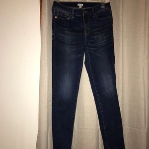 JCREW dark wash skinny jeans